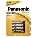 Batéria alkalická, AAA, 1.5V, Panasonic, blister, 4-pack, Alkaline power, cena za 1 ks batérie 5410853039334