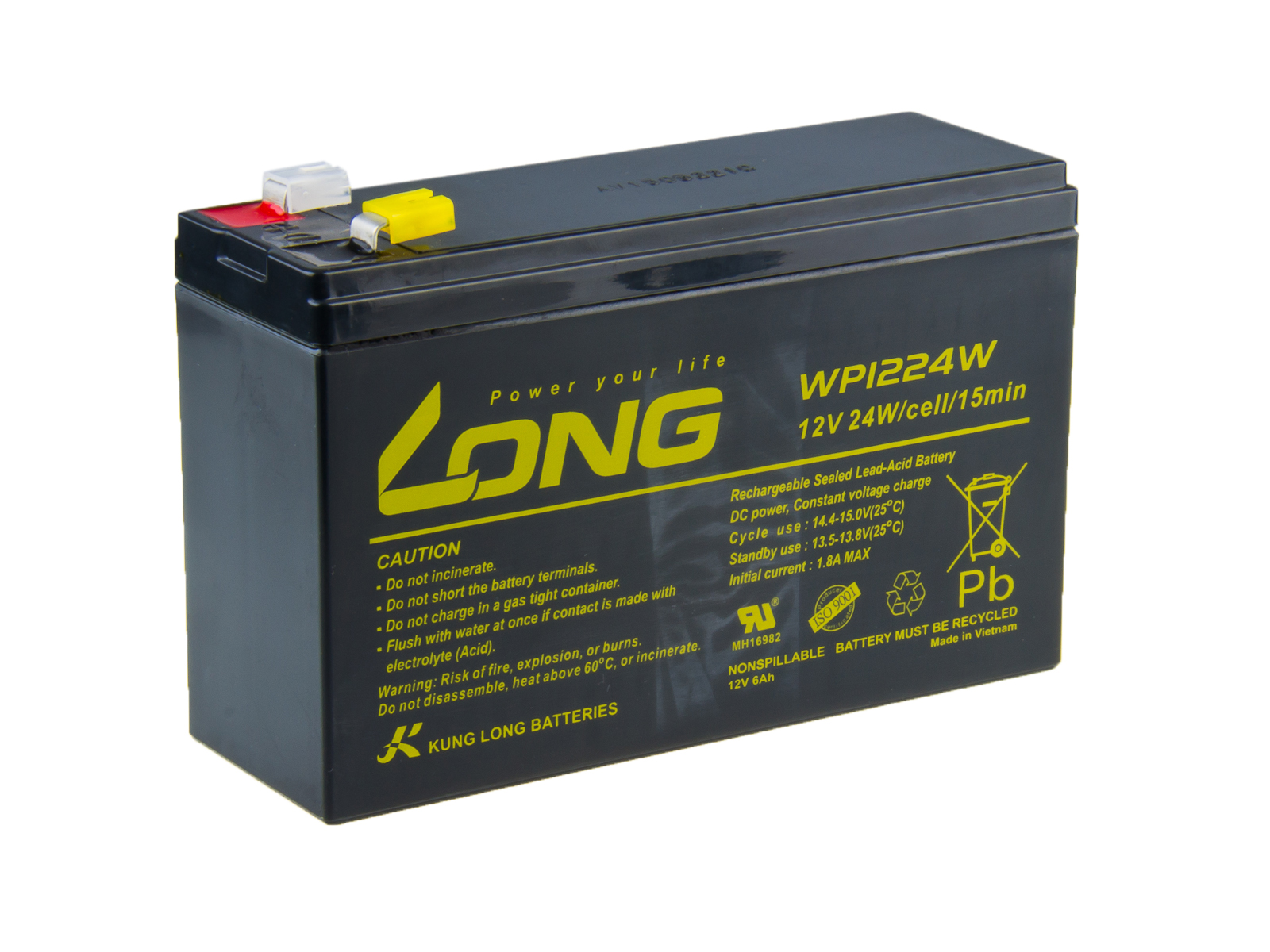 Batéria Avacom Long 12V 6Ah olověný akumulátor vysokozátěžový HighRate F2 - neoriginální PBLO-12V006-F2AH