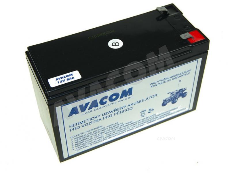 Batéria Avacom (olověný akumulátor) 12V 8Ah do vozítka Peg Pérego - neoriginální PBPP-12V008-F2W