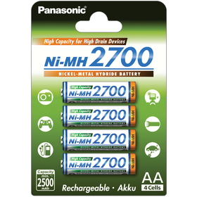 Batéria Avacom Panasonic AA 2700 mAh nabíjecí tužkový článek Ni-Mh (Blistr) - 4ks SPPA-06-2700-4