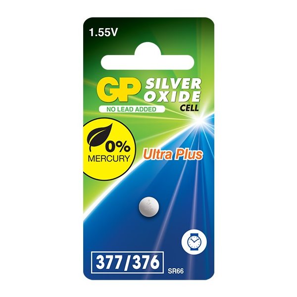 Batéria oxid striebra, SR66, 1.55V, GP, blister, 1-pack, 377F