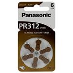 Batéria zinko-vzdušná, PR312, 1.4V, Panasonic, blister, 6-pack