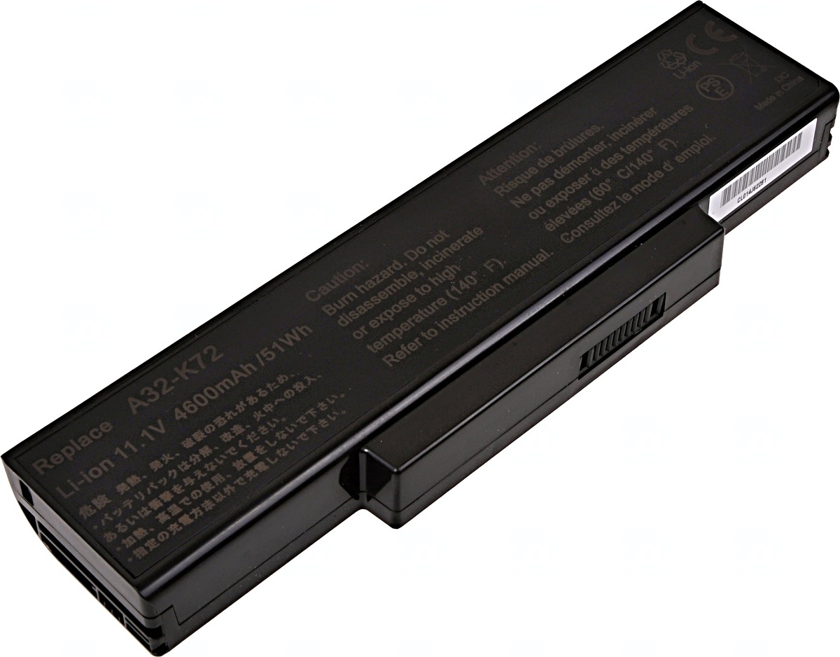 Baterie T6 power Asus K72, K73, A72, A73, N71, N73, X72, X73, X77, 6cell, 4600mAh NBAS0067