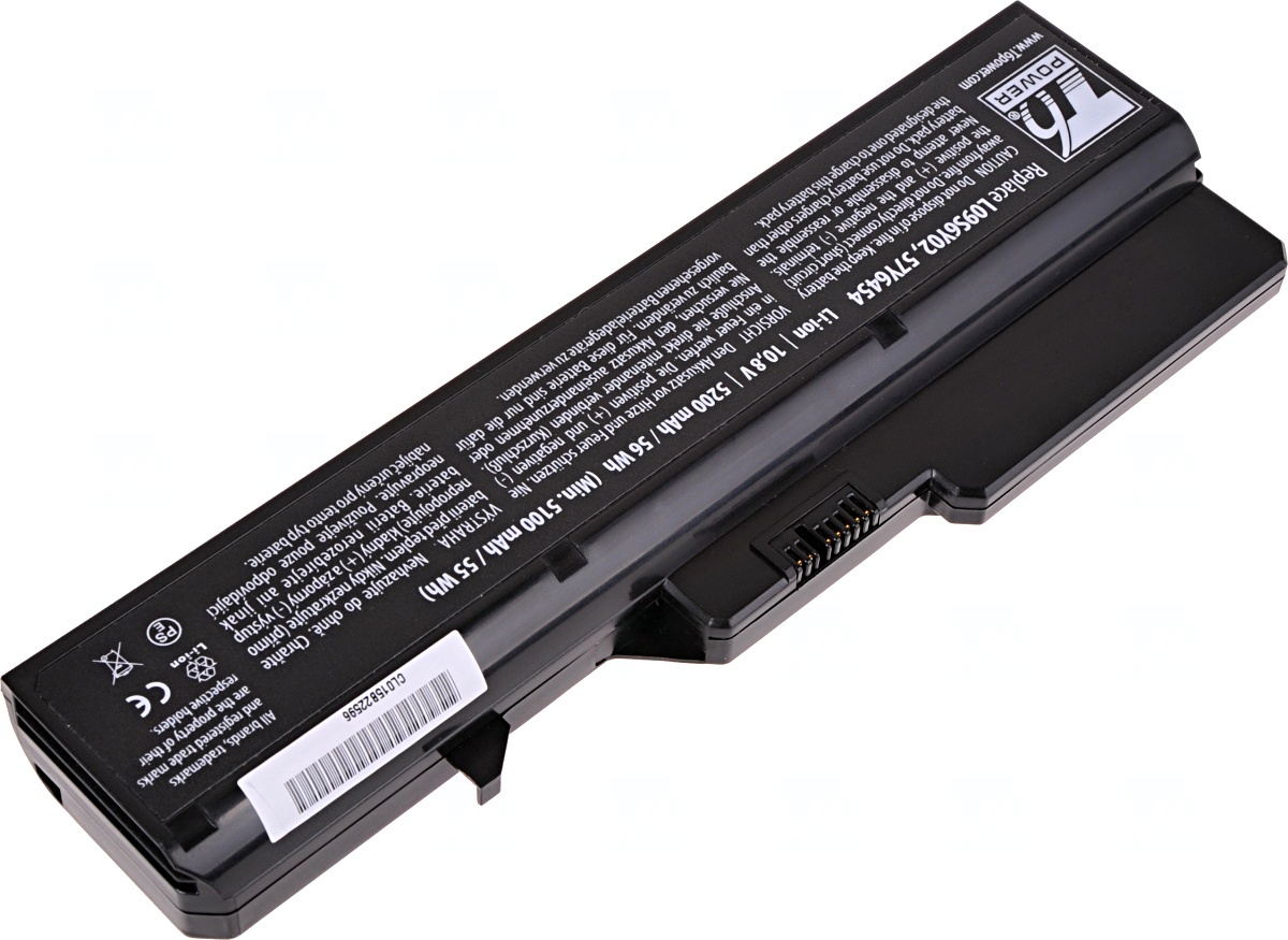 Baterie T6 power Lenovo IdeaPad G460, G465, G470, G475, G560, G565, G570, G575, 6cell, 5200mAh NBIB0088
