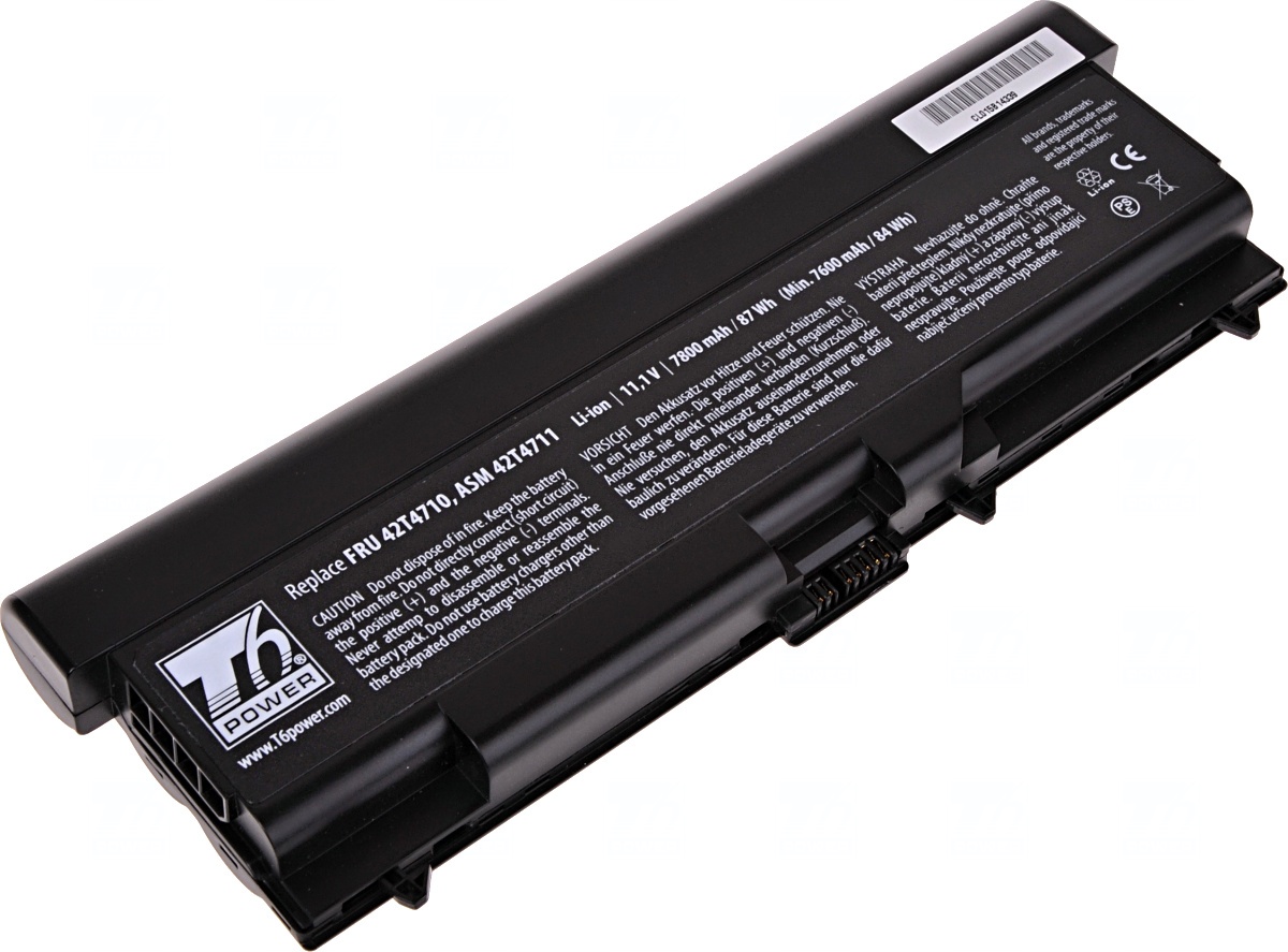 Baterie T6 power Lenovo ThinkPad T410, T420, T510, T520, L410, L420, L510, L520, 9cell, 7800mAh NBIB0095