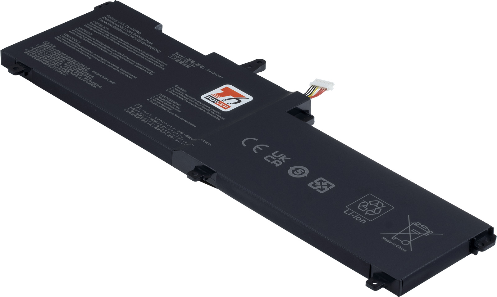 Baterie T6 Power pro Asus Strix GL702VT, GL702VS, GL702VM, GL702ZC, 5000mAh, 76Wh, 4cell, Li-poly NBAS0195