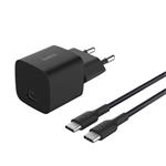Belkin BOOST CHARGE™ 25W USB-C Power Delivery PPS nástěnná nabíječka + 1m USB-C na USB-C kabel, černá WCA012kq1MBK-B6
