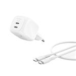 Belkin BOOST CHARGE™ PRO Duální 50W USB-C Power Delivery GaN PPS nástěnná nabíječka + 1m USB-C/USB-C kab WCH019kq1MWH-B6