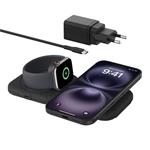 Belkin BOOST CHARGE™ PRO Qi2 2v1 Bezdrátová skládací cestovní podložka pro iPhone/Apple Watch/AirPods, černá WIZ026vfBK