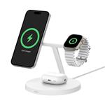 Belkin BOOST CHARGE™ PRO Qi2 3v1 Bezdrátové nabíjení pro iPhone/Apple Watch/AirPods, bílá WIZ032kqWH