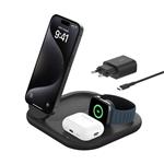 Belkin BOOST CHARGE™ Qi2 15W 3v1 Magnetický nabíjecí stojan, skládací, černá WIZ029vfBK
