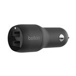 Belkin Duální USB nabíječka do auta, 2x 12W, černá CCB001btBK