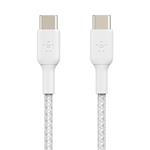 Belkin kábel Boost Charge Braided USB-C to USB-C 2m - White CAB004bt2MWH