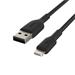 BELKIN kabel oplétaný USB-A - Lightning, 2m, černý CAA002bt2MBK