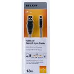 Belkin kabel USB 2.0 A/mini B 5-pin řada standard, 1,8m F3U155bt1.8M