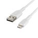 BELKIN kabel USB-A - Lightning, 1m, bílý CAA001bt1MWH