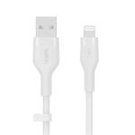 Belkin kabel USB-A na LTG_silikon, 1M, bílý CAA008bt1MWH