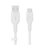 Belkin kabel USB-A na USB-C_silikon,1M bilý CAB008bt1MWH
