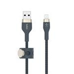 Belkin kabel USB-A s konektorem LTG,1M modrý pletený CAA010bt1MBL