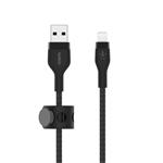 Belkin kabel USB-A s konektorem LTG,2M černý pletený CAA010bt2MBK