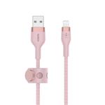 Belkin kabel USB-A s konektorem LTG,2M růžový pletený CAA010bt2MPK