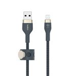 Belkin kabel USB-A s konektorem LTG,3M modrý pletený CAA010bt3MBL
