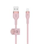 Belkin kabel USB-A s konektorem LTG,3M růžový pletený CAA010bt3MPK