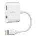 Belkin Lightning adaptér/rozdvojka 1x Lightning M/ 1x Lightning F + 1x 3,5mm jack F8J212btWHT