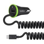 BELKIN Micro USB autonabíječka,3.4A, černá, + Micro USB kabel F8M890bt04-BLK