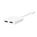 Belkin USB-C adaptér/rozdvojka - USB-C napájení + USB-C audio / nabíjecí adaptér, bílá F7U081btWH