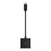 Belkin USB-C adaptér s ethernetem + 60W napájení, černá INC001btBK