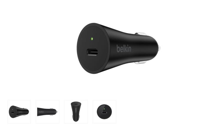 Belkin USB-C nabíječka do auta 27W Power delivery - černá F7U071btBLK