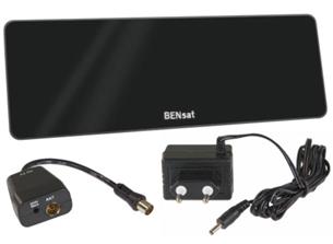 BENsat HD-101N - pokojová anténa pro DVB-T/T2, aktivní 44 dBi, LTE filtr, černá 2702012000