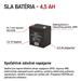 Bezúdržbový olovený akumulátor 12 V/4,5 Ah, faston 4,7 mm 8595025340832