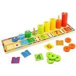 Bigjigs Toys Deska nasazování s čísly 0691621195314