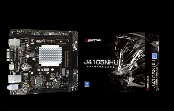 Biostar Main Board J410, DDR4, ITX, HDMi D-sub J4105NHU