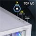 BitFenix skříň CETO Cube / 4x 120mm ARGB fan / 2x USB 3.0 / USB-C / tvrzené sklo / bílá BFC-CET-300-KKGSK-4A