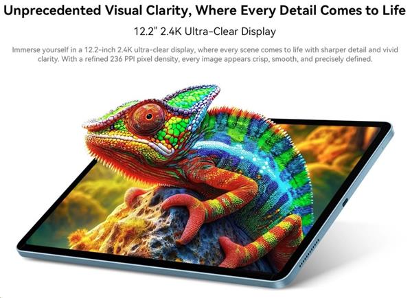 Blackview MEGA 5 SET LTE 12.2" FHD 2400x1600 120Hz 8GB+256GB MT Dimensity 7300 Octa-core 2.2GHz Cam 13MP/16 MEGA5_IB8_EU