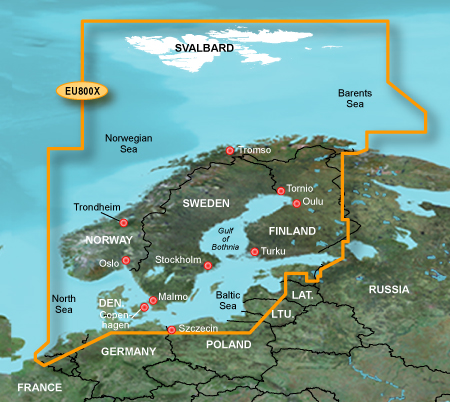 BlueChart G2 - HXEU800X / Nordics / X - LARGE 753759095529