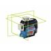 BOSCH GLL 3-80 CG, čárový laser, až 30 m, s přijímačem až 120 m, akumulátor 0601063T00