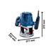 BOSCH GOF 130, horní frézka, 1.300 W, 11.000 – 28.000 ot/min, 6 – 8,0 mm 06016B7000