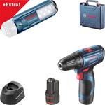 BOSCH Set Bosch GSR 120-LI, kufor + GLI 12V-300 06019G8004