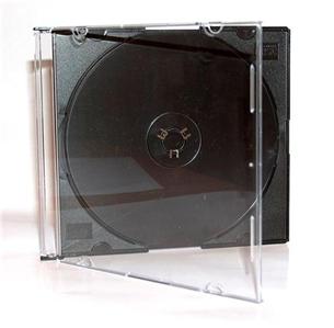 Box na 1 CD, 5,2mm, slim, čierny tray