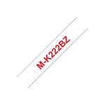 Brother M-K222BZ - Plast - červená na bílé - Role (0,9 cm x 8 m) 1 role páska - pro P-Touch PT-55, MK222BZ