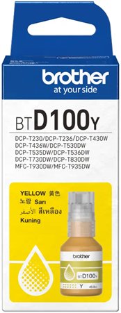 Brother originál ink BTD100Y, yellow, 5000str., 48.8ml
