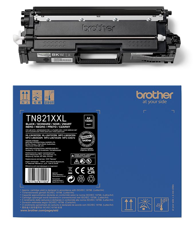 BROTHER toner TN-821XXLBK black, 15000str., HL-L9430CDN, HL-L9470CDN, MFC-L9670CDN, O TN821XXLBK