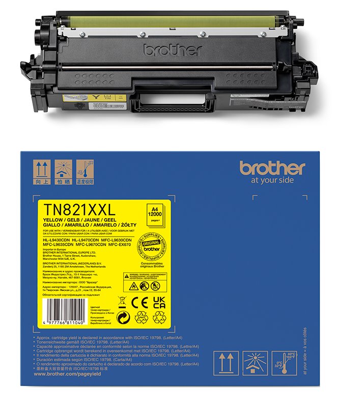 BROTHER toner TN-821XXY yellow, 12000str., HL-L9430CDN, HL-L9470CDN, MFC-L9670CDN, O TN821XXLY