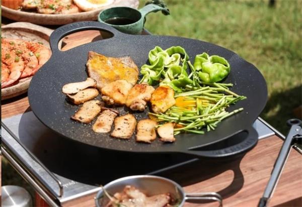 BUYDEEM Hliníková grilovacia nepriľnavá panvica 36 cm, model CP102, farba čierna CP101-B