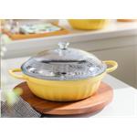 BUYDEEM multifunkčný hrniec z hliníkovej zliatiny, 3,8L, 28 cm, model CP181, jemne žltá CP181-MY