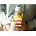 BUYDEEM Prenosná sklenená čajová fľaša 350 ml, model CD1008, farba útulná zelená CD1008-CG
